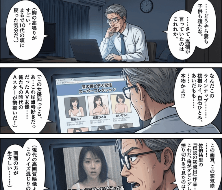 【入会体験マンガ】90年代懐かし無修正AV専門「昔の裏ビデオ配信」｜月額アダルトサイト